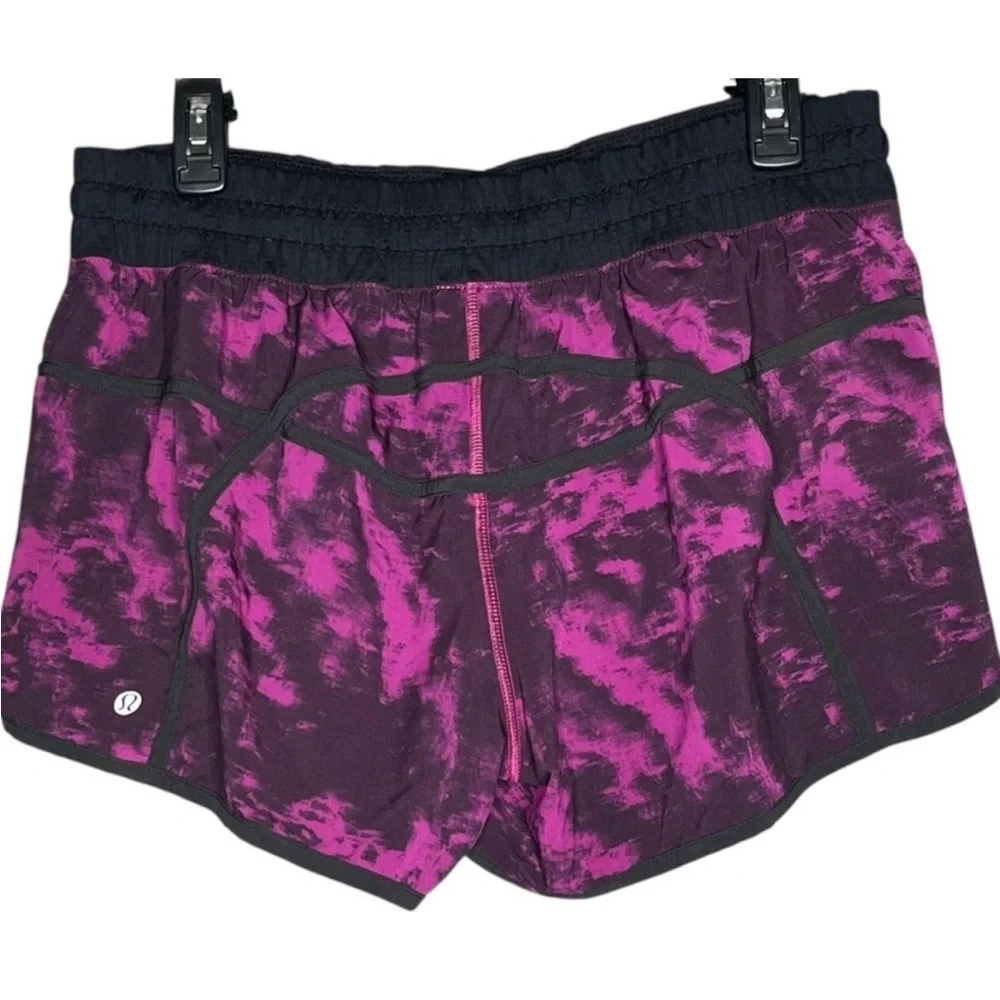 Lululemon Tracker Short III 4-way Stretch In Plum Black/Black Size 12